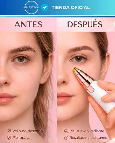 Depilador Facial Vello Corporal Luz Recargable 2 En 1 Mujer