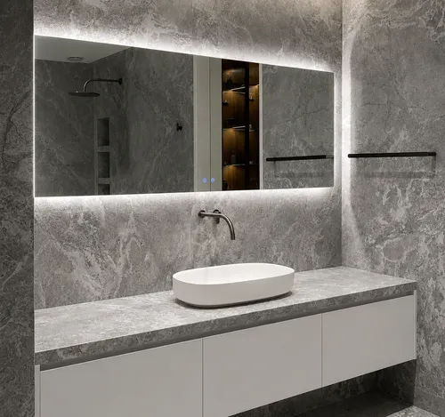 Espejo Luz Led Tactil Touch Desempañador 80x90cm Baño