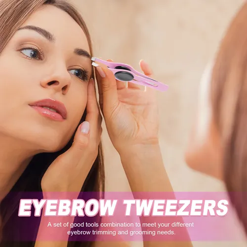 Kit De Depilación Facial Con Pinzas De Cejas De Gran Precisi