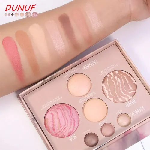Caja Portátil 7 Colores Con Sombras Ojos Sonrojadas En 4 En