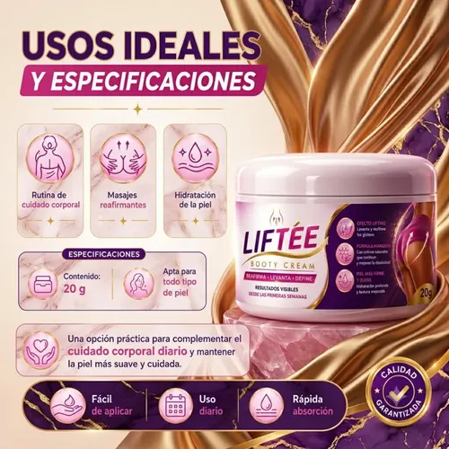 Crema Corporal Hidratante Glúteos Caderas Fórmula Suave