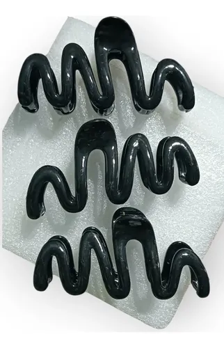 Mc’maru Set X3 Ganchos Negros De Pelo Broches Mariposa