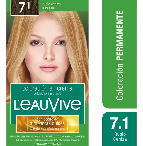 L’eau Vive Kit Tintura Coloración En Crema Tono 7.1 rubio ceniza