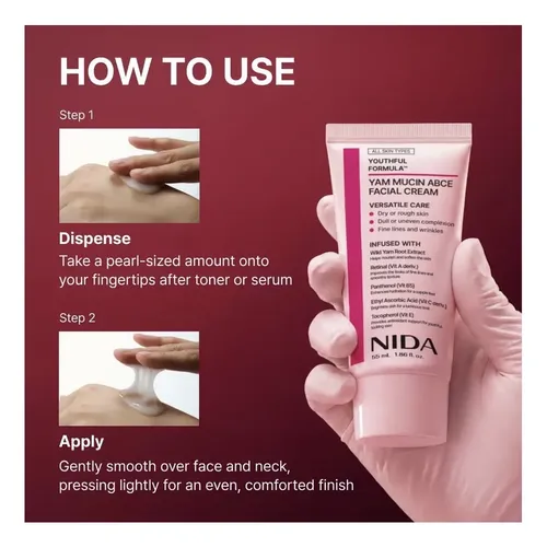 Nida Youthful-yam Mucin Crema Facial Con Retina, Pantenol