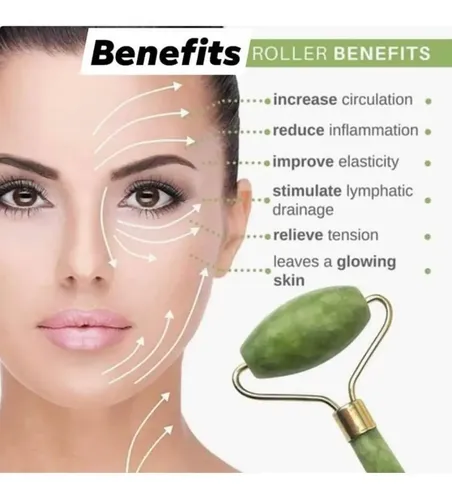 Masajeador Facial Corporal Rodillo Masajeador Piedra Jade