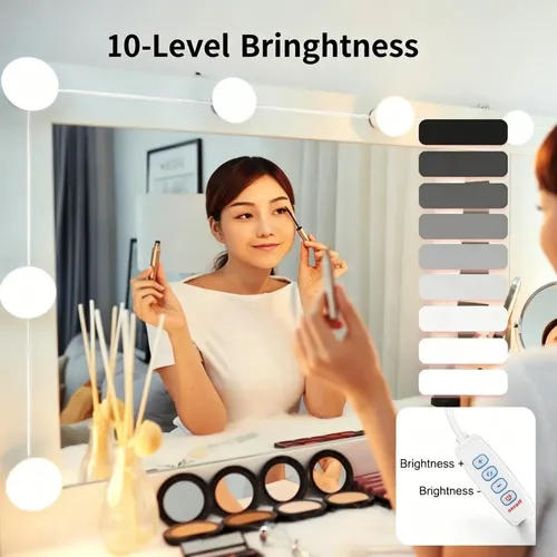 Espejo De Maquillaje Led De 12 Luces