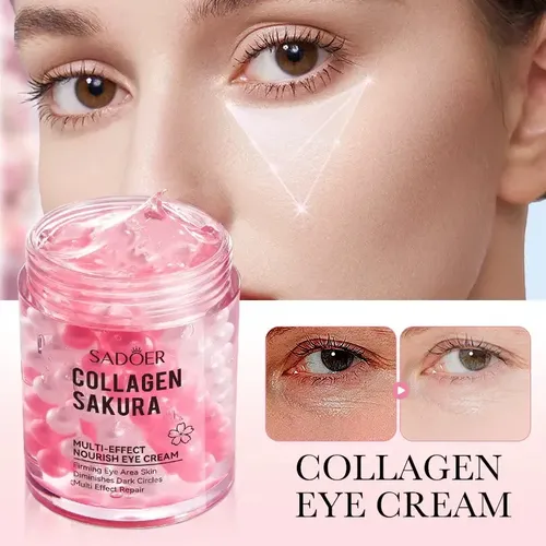 Crema Contorno Ojos Collagen Sakura Sadoer Reparadora X 60g Todo Tipo De Piel Día/noche