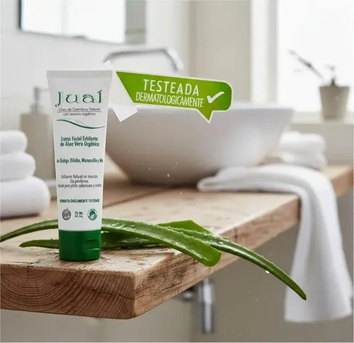 Crema Exfoliante Facial Jual 75ml Rostro Organico Aloe Vera