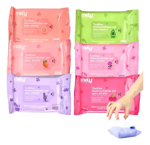 Toallitas Desmaquillantes Con Agua Micelar Aroma Mely 10pcs
