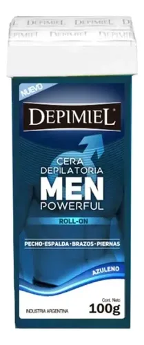 Cera Cartucho Roll-on Descartable Hombre Azuleno Depimiel