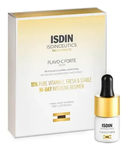 Isdin Isdinceutics Serum Flavo C Forte Vitamina C 1u 5,3ml Momento de aplicación Día/Noche Tipo de piel Todo tipo de piel