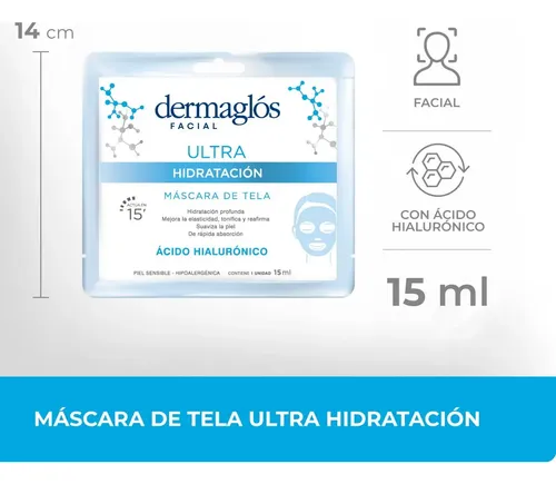 Kit Mascaras De Tela Dermaglós Ultra Hidratación X2 Sensible