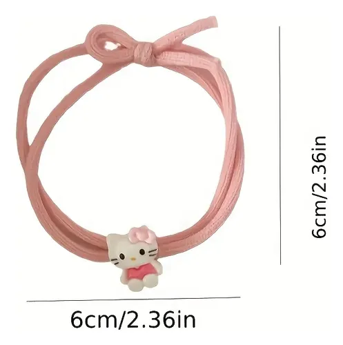4 Coleteros Hello Kitty De Alta Elasticidad, Regalo Para Mej Juego De 4 Piezas Hello Kitty