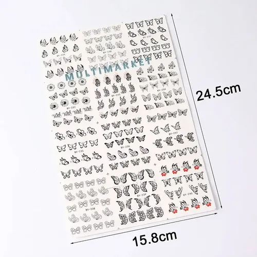Stickers Al Agua Para Uñas Mariposas – Water Decals Nal Art