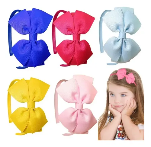 Fg 5pz Broches Cabello Con Grande Moño For Bebés Niñas Mz C