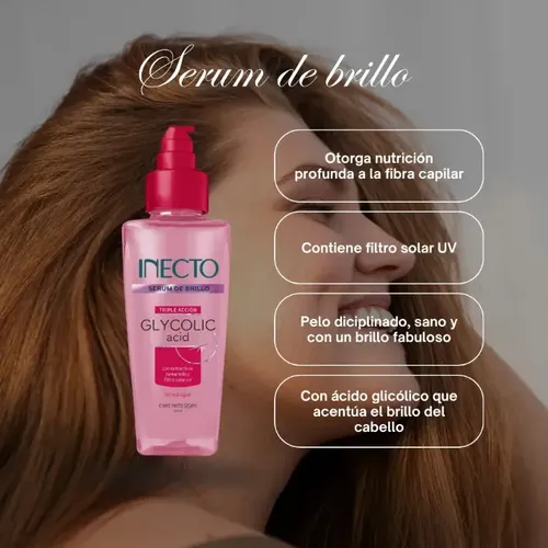 Sérum De Brillo Para Cabello Glycolic Gloss Inecto Filtro Uv