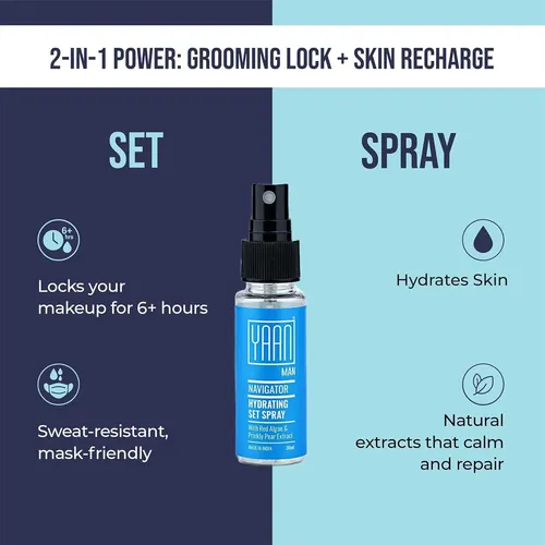 Spray Fijador Hidratante Yaan Con Algas Rojas Y Pera 60 G