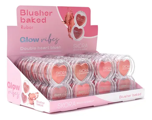 Rubor Dúo Corazon Tono 01 39615 Tono Del Maquillaje Rosa Tono 02