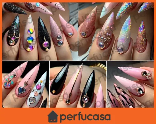 Tips Soft Gel Press On Paris Night Caja X500 Uñas Postizas