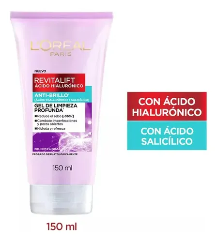 Gel Limpieza L´oréal Paris Revitalift Hialurónico X 150ml