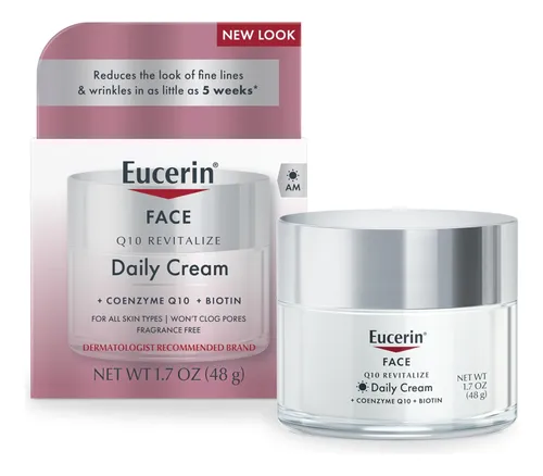 Crema Facial Eucerin Q10 Antienvejecimiento 1.7 Oz Sin Fraga Todo Tipo De Piel
