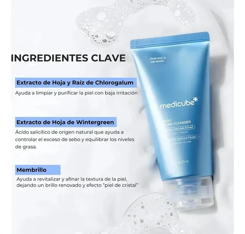 Medicube Zero Foam Cleanser 120ml Limpiador Facial Coreano