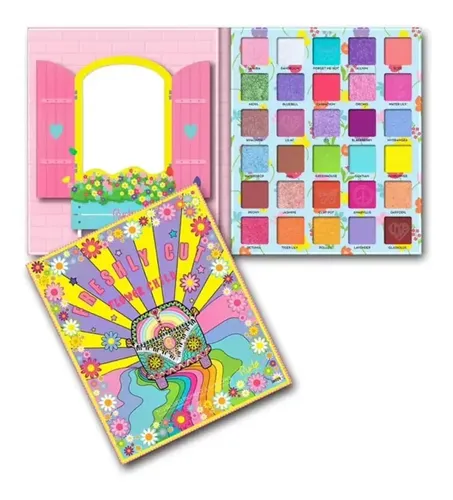 Paleta 30 Sombras Mate y Satinadas Rude Cosmetics Flower Child
