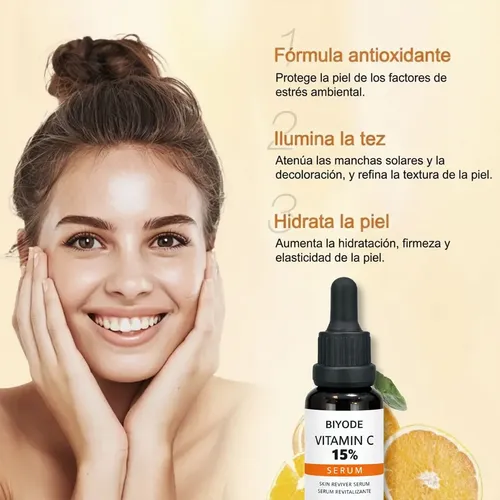 Serum Facial Vitamina C 15% Textura Suave Pareja