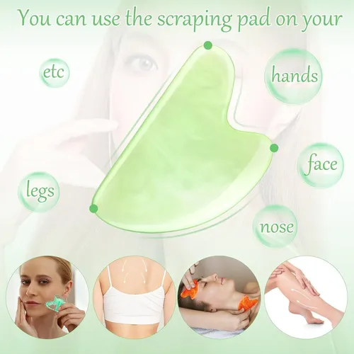 Gua Sha De 24 Piezas En Resina Corazón  Sherr, 7.6 X