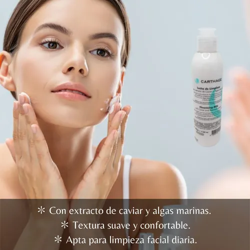 Leche Limpieza Facial Carthage Ext Caviar Algas Hidrata 200g