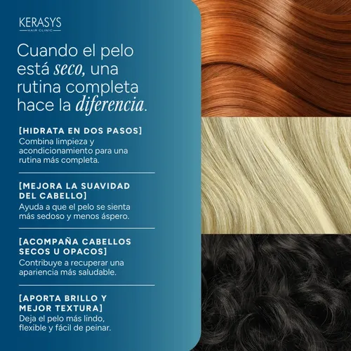 Kerasys Kit Shampoo + Acondicionador Hidratante 600 Ml