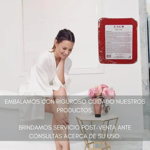 Cera Rosa Depilatoria Profesional Exel Piel Sensible 1000g