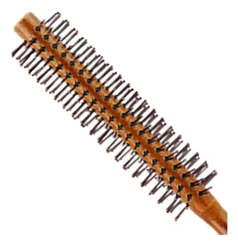 4 × Mini Cepillo Redondo De Madera, Peine For El Cabello