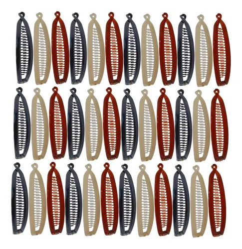 A For 12 Pinzas Cabello Tipo Cascada Broche Plastico !