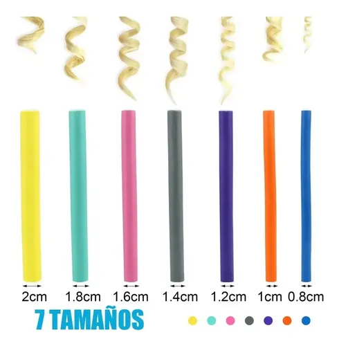 Set 42 Ruleros Para Pelo Sin Calor Multicolor