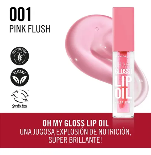 Oh My Gloss! Oleo Para Labios Rimmel London Color Pink Flush 001