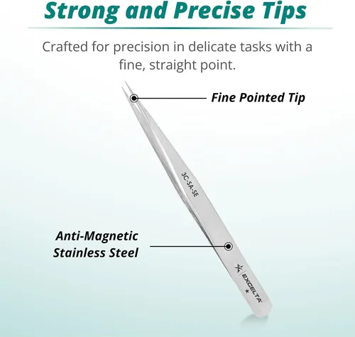 Pinza Acero Inoxidable Precisa Para Depilar Y Modelar Cejas