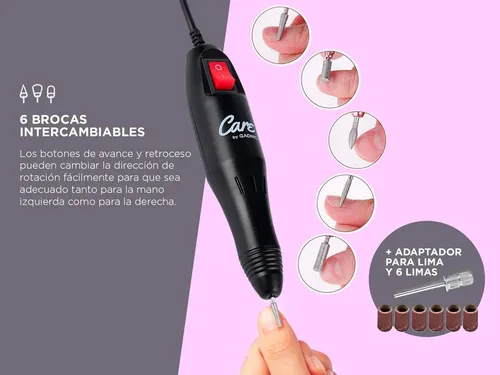 Kit Uñas Gadnic Torno T20K 20000 RPM Cabina UV LED 48W Secado Rapido Manicura Completa