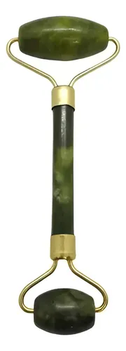 Masajeador Doble Rodillos Piedra Jade Facial Corporal Piedra