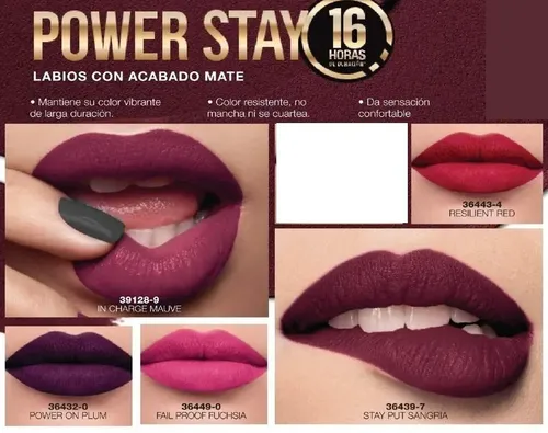 Labial Líquido Mate Avon Power Stay Indeleble Color Fail-Proof Fucshia