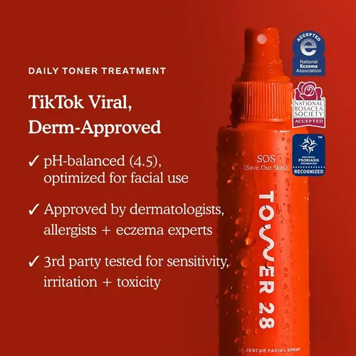 Tónico Facial Tower 28 SOS Daily Rescue Spray Hipoalergénico 120mL