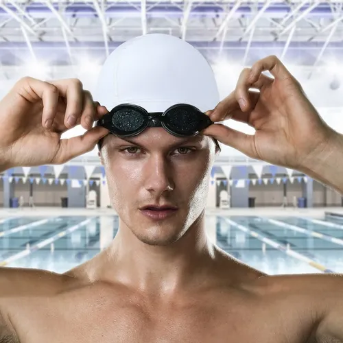 Gorro De Natación De Tela Transpirable De Alta Elasticidad