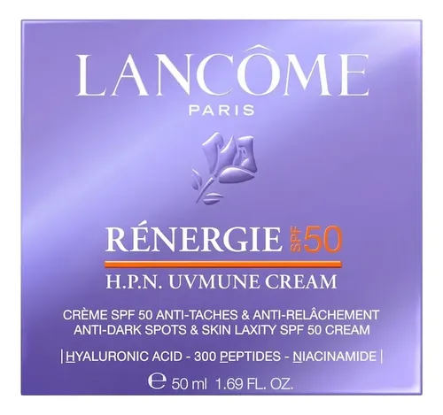 Rénergie Crema H.p.n Uvmune Spf 50 Lancôme Todo Tipo De Piel Día