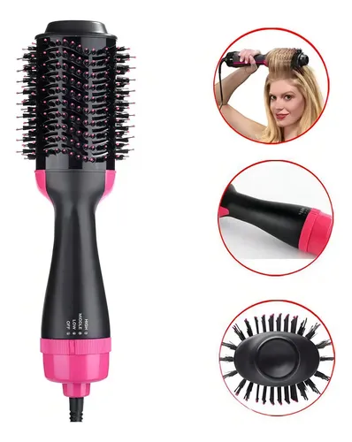 Secador De Pelo Cepillo Voluminizador EMUNA BAZAR Brushing 3 En 1 Negro