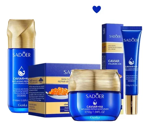 Kit Skincare Piel Madura Premium Extracto De Caviar Y Hialur