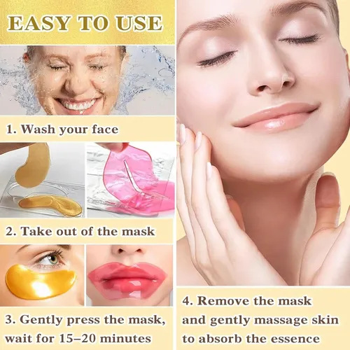 20 Mascarillas Parches Para Labios Colageno Y Ojeras Antiage