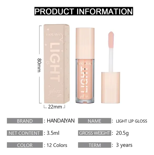Set De Brillo Labial Hidratante Efecto Espejo 6 Tonos Perlad
