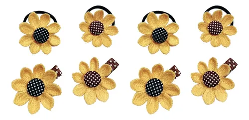 8 Adorables Cintas Para El Pelo Con Forma De Girasol