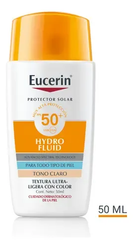 Protector Solar Facial Eucerin Hydro Fluid Tono Claro Fps 50