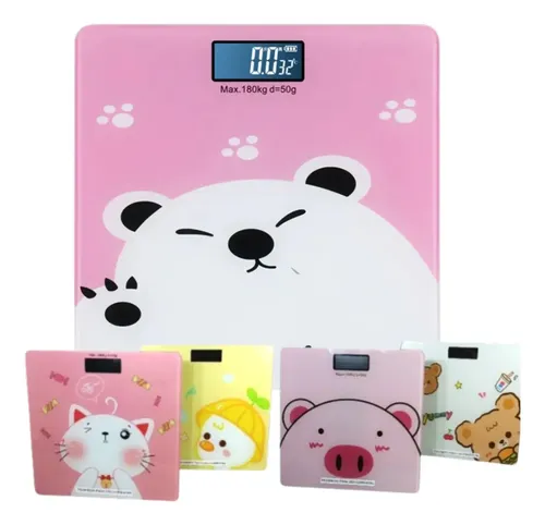 Balanza Personal Digital De Baño Personajes Digitos 180kg